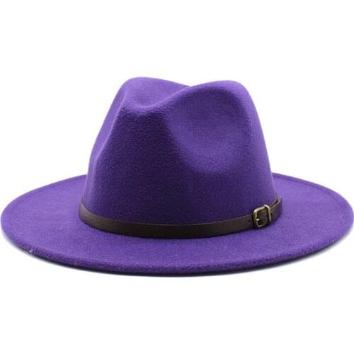 2021 Winter Autumn Imitation Woolen Women Men Ladies Fedoras Top Jazz Hat European American Round Caps Bowler Hats