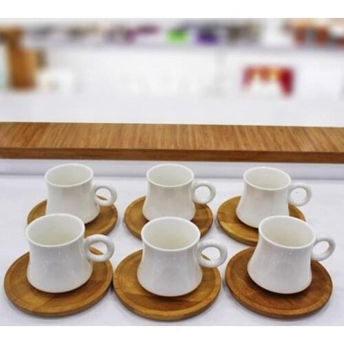 6 person Modern Turkish coffee Cup Set Elegant Espresso Porcelain Gift Custom Made Luxury Healthy Durable