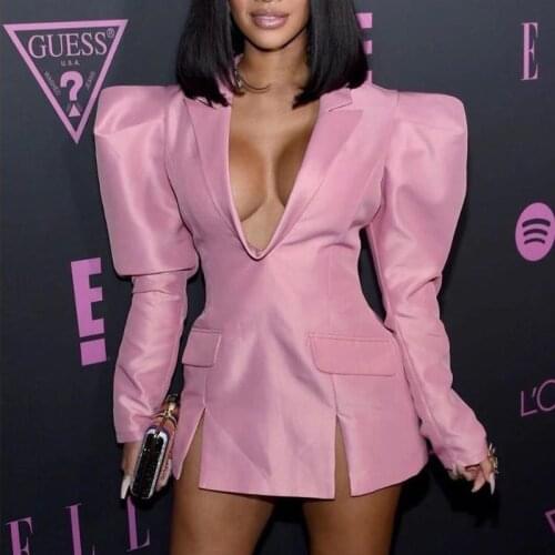 Evening African Dresses Big Size Street Wear Women Mini Sexy Club Wear Notched Collar Long Sleeve V Neck Night African Dress New