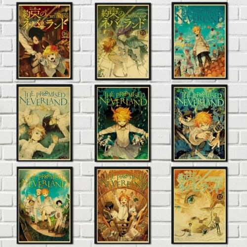 Vintage Poster Anime The Promised Neverland Yakusoku No Neverland Norman kraft paper Wall Picture Home Decor