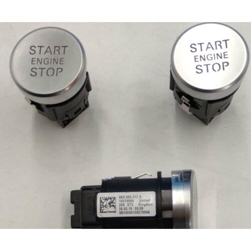 1Pcs 8K0905217A Silver One-Key Start Stop Ignition Engine Switch Button Car Accessories For Audi 2009-2013 A4 B8 Q5 A6 C7 S4 S5