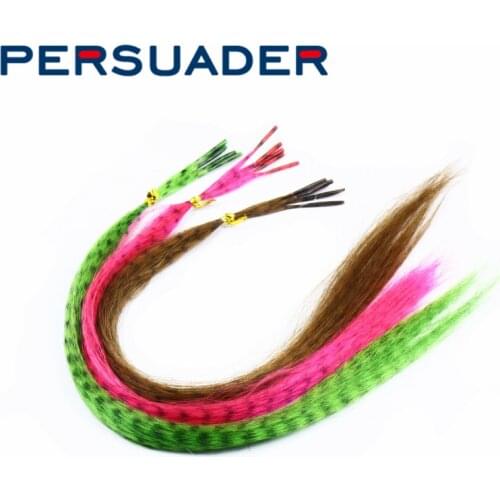 10 optional Colors zebra grizzly fly tying minnow Fibers Black barred Synthetic hair Fibers pike Streamers fly tying fmaterials
