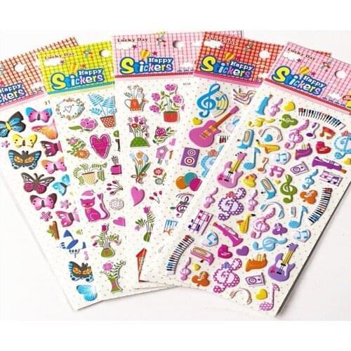 10pcs Butterfly Note Series Paste Creative Scene Kindergarten Reward Bubble Paste 3D Puzzle Stereoscopic Small Paste