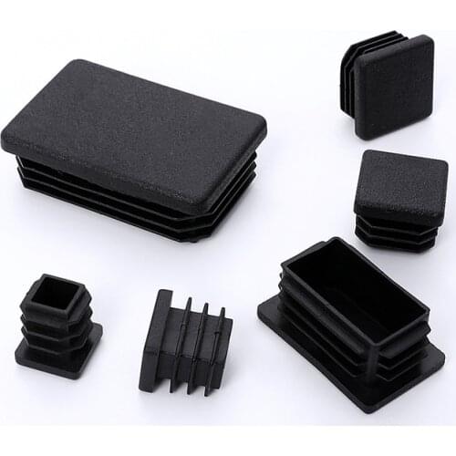 10pcs Plastic Square table feet cap 50x50mm Black Tubing Insert Plugs hole cover Chair Anti Slip Feet Protector Pads Home Decor