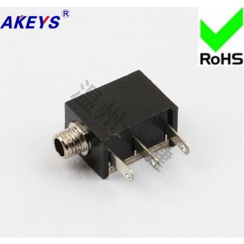 10 PCS PJ-213M power socket 2.5 headphone socket 3 pins socket with thread 2.5MM socket base