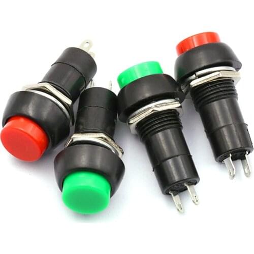 2PCS PBS-11A PBS-11B 12mm self-locking Plastic Push Button Switch Latching Switchs 3A 250V AC 2PIN