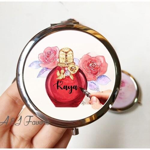 4pcs lot Unique Customized Company Event Compact Mirrors Wedding Proposal Bridal party Favors Maid of Honor Bridesmaid gift