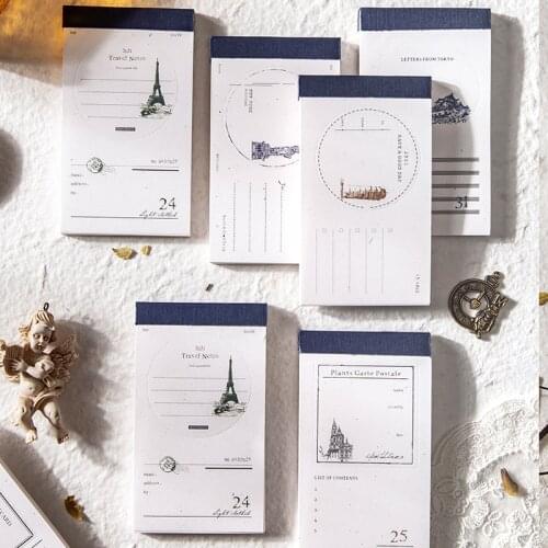 50 Sheets Famous City Holiday Writing Loose Leaf Paper Memo Pad Message Notes Decorative Notepad PaperStationery Office Supplies