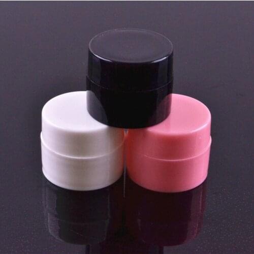 5g Plastic Cosmetic Empty Jar Pot Box Nail Art Gel Powder Bead Storage Container Round Makeup Tools Portable F20171211