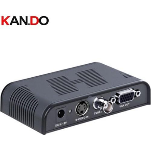 7505 Composite Video convertor BNC Composite & S Video to VGA BNC video convertor av switch av transformer AV adapter