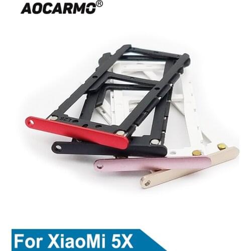 Aocarmo For XiaoMi 5X mi5X Sim Card SIM Tray MicroSD Slot Holder Replacement Part