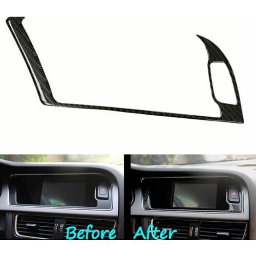 BBQ@FUKA Car-Styling Carbon Fiber Console Warning Light Decal Cover Trim Sticker Car accessories Fit For Audi A4 B8 A5 13-2015