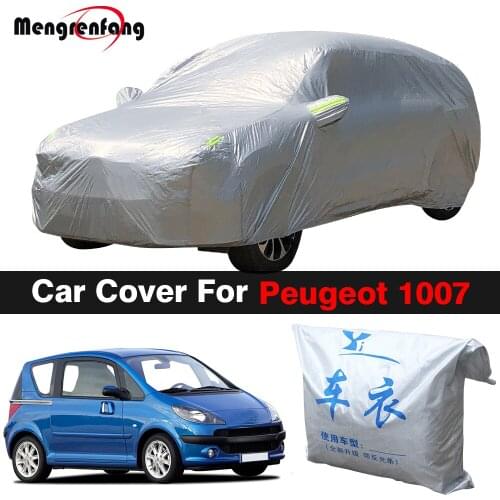 Car Cover Outdoor Anti-UV Sun Shade Snow Rain Ice Resistant Cover Dust Proof For Peugeot 1007