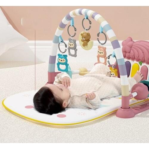 Free Shipping Newborn Baby Early Education Puzzle Pedal Piano Toy Multifunctional Fitness Rack Baby Safety Fence for Boys Gifts