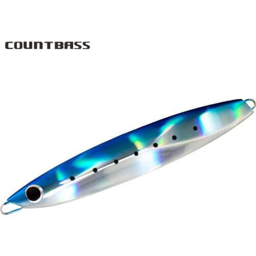 COUNTBASS Jigging Fishing Lures 60g 80g 100g 120g 150g, Saltwater Slide Jigs Leurre Lead Metal Fish Bait Snapper Lure