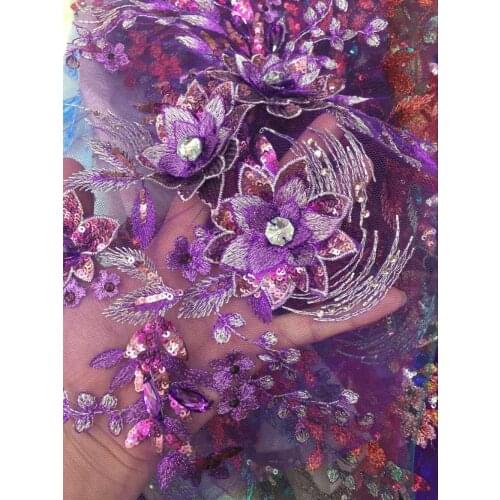 Fast Shipping SYJ-6281 African net Lace Fabric For Wedding Embroidery with sequins and stones Nigerian Tulle Lace Fabric