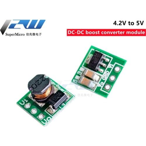 DC-DC boost conversion power module 1.5V 1.8V 2.5V 3V 3.3V 3.7V 4.2V to 5V