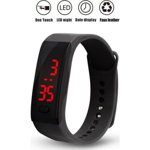 Kids Silicone Strap LED Display Electronic Digital Sports Bracelet Wrist Watch reloj hombre zegarek damski New Hot Sale