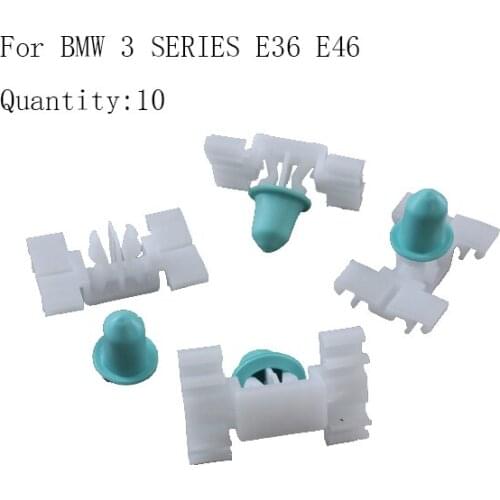 For BMW 3 SERIES E36 E46 Door Moulding Trim Plastic And Rubber Strip Clips x10