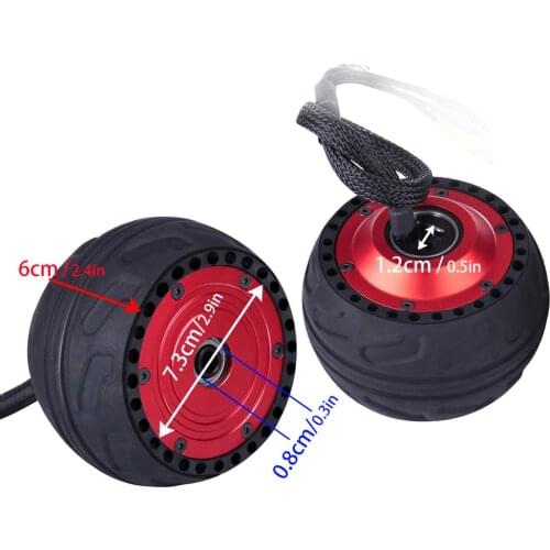 2Pcs 105LMH 500W Hub Motor with Non-replaceable All Terrain Rubber Wheels Accessories For Skateboard Outdoor Sports Fun - Red