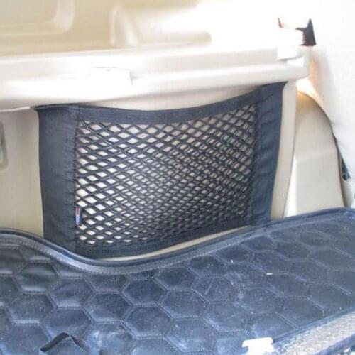 Car trunk elastic mesh storage bag For Skoda Octavia Fabia Rapid Superb Yeti Roomster