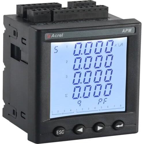 Class 0.2S three phase multi function digital smart energy meter panel mount electric monitor