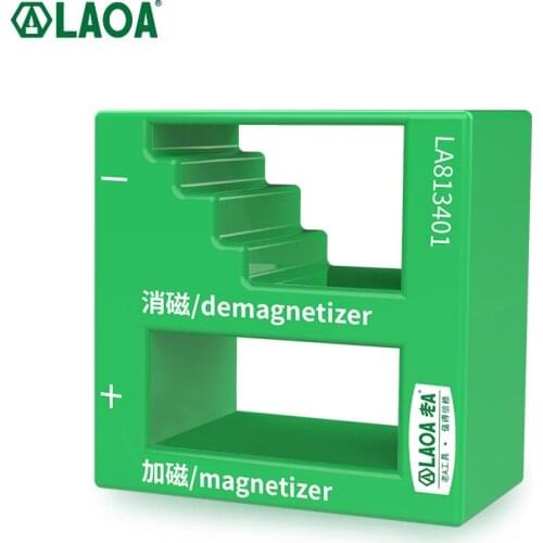 LAOA Magnetizer Demagnetizer Green Screwdriver Magnetic Pick Up Degaussing Tools