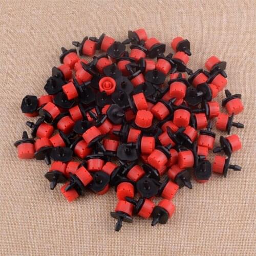 LETAOSK 100pcs Adjustable Garden Irrigation Micro Flow Water Hose Drip Heads Emitter Drippers Sprinklers Pot 0-70L/h