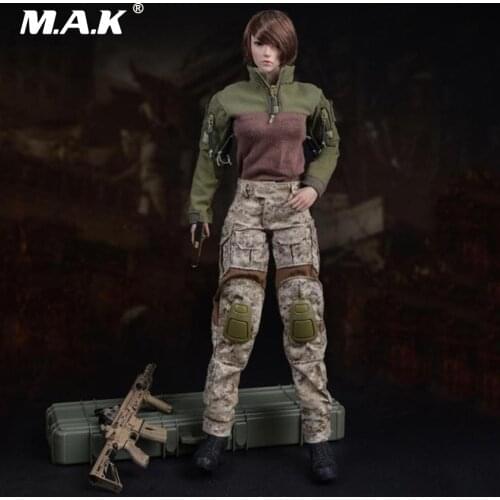 1:6 Scale Female Action Figure Accessories US Navy Seals Combat camouflage Suit Clothes for 12'' Seamless Model Toys Doll