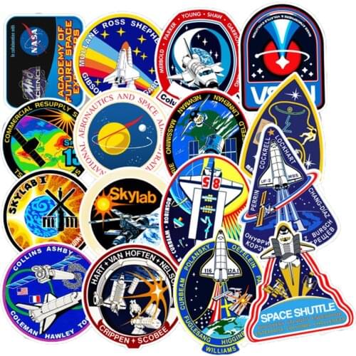Space Shuttle Stickers Aesthetic Space Apollo Plan Sticker for Graffiti Scrapbook Laptop Label Sticker Travel Luggage Waterproof