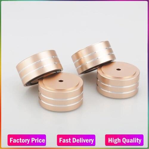 New 4pcs 40x20mm Aluminum HIFI AMP Speaker Isolation Stand Turntable DAC Feet Pad gold silver black