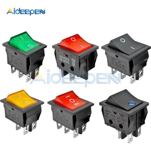 KCD4 Rocker Switch Power Switch 2 position/3 position 4 Pins 6 Pins Electrical Equipment With Light Switch 16A 250VAC/20A 125VAC
