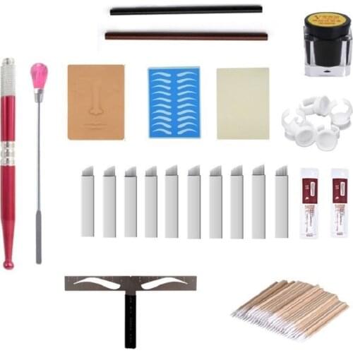 Professional 3D Permanent Eyebrow Tattoo Practice Kit set