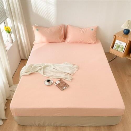 100% Cotton Fitted Bedsheet Plain Color Mattress Cover (without pillowcase) | Soft and Breathable [10 colors] King/Queen