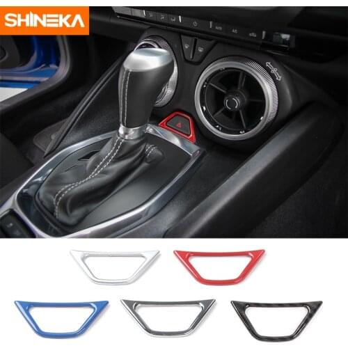 SHINEKA ABS Emergency Light Button Frame Cover Trim for Chevrolet Camaro 2017 Car Accessories Interior Moulding