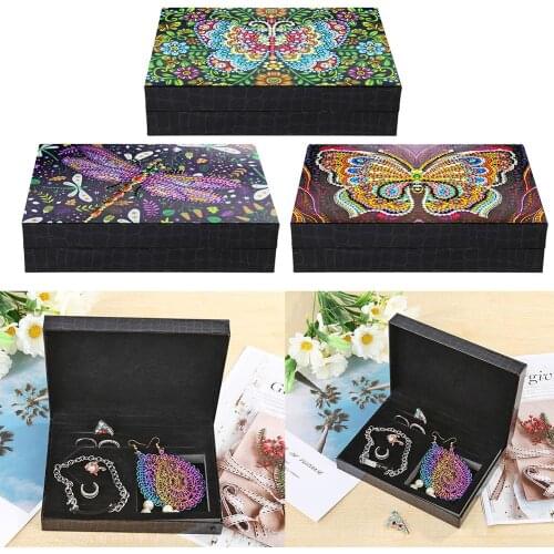 Special-shaped Diamond Painting DIY Butterfly Resin Jewelry Box Containers Desktop Decorative Storage Organizer Case Dropship