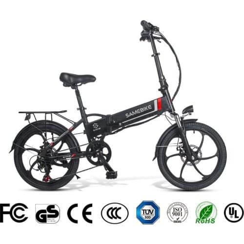 20 inch 48V10.4AH aluminum alloy folding electric bicycle 350W High speed brushless gear motorSHIMANO 7 Speed
