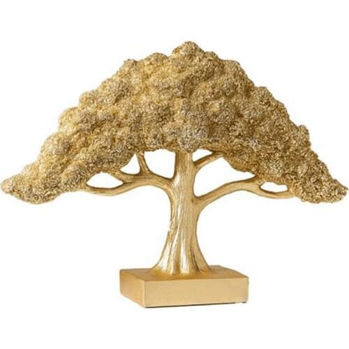 Modern Light Luxury Style New Chinese Golden Tree Decoration Store Cash Register Decoration Desk Creative Decoration