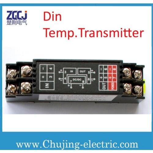 RTD 4-20mA DC PT100 Din Temperature transmitter 4-20mA din transmit module temp. transmitter single din signal isolation