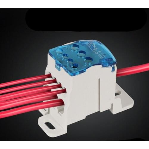 UKK80A 125A 160A 250A 400A 500A Terminal Block 1 in Multi Out Din Rail Distribution Box Junction Universal Wire Cable Connector