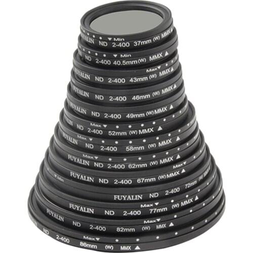 ND Filter Ultra Slim ND2-ND400 Fader Variable Neutral Density Adjustable Lens Filter Ultra Slim ND Filter Optical Glass