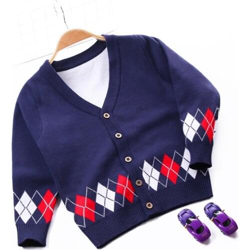 2-8T Toddler Kid Boy Clothes Autumn Winter Sweater For Infant Boy long sleeve Knitted Cardigan Gentleman Cute Top Outfit