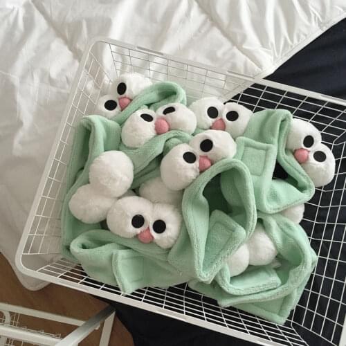 Korean Version Mint Green Cute Big Eyes Hair Band Headwear Velcro Washing Face Makeup Headband Womens Fashion Hair Accessories