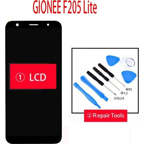 5.45'' For GIONEE F205 Lite LCD Display+Touch Screen Digiziter Assembly Spare Parts+Tools