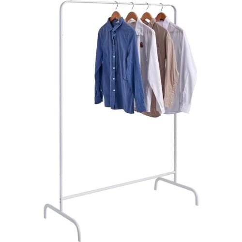 1PC White Black Portable Hanger Stainless Steel Hanging Clothes Rail Storage Holders Racks Home organization