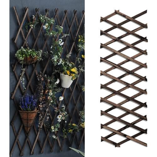 1 Pcs Expanding Wooden Garden Wall Fence Panel Plant Climb Trellis Support Decorative Garden Fence For Home Yard Garden Decor
