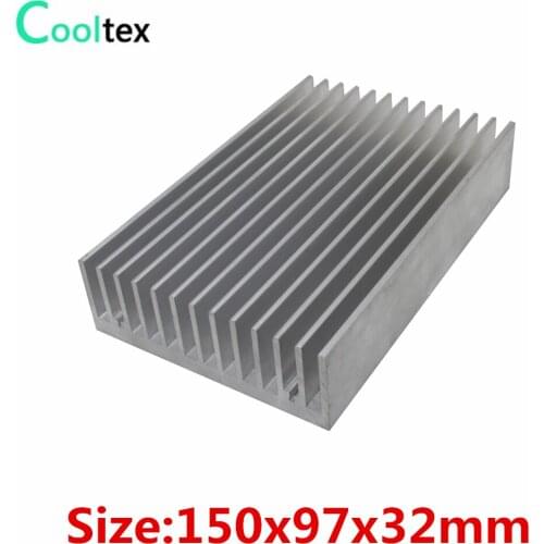10pcs/lot 150x97x32mm Aluminum heatsink Heat Sink radiator cooler for chip LED Electronic cooling
