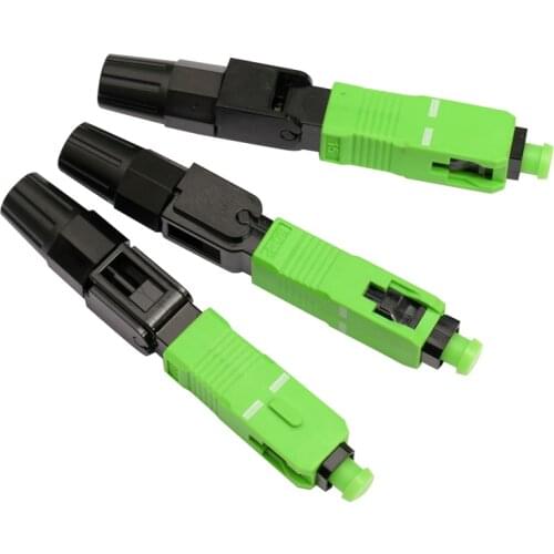 100PCS Low Price Sale SC/APC Optical Fiber Fast Connector FTTH Field Quick Assembly Fiber Optic with 0.3dbm SC Connector