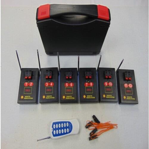 12 Cues Fireworks Remote Radio CE FCC LED DMX Stage Machine Smart Switch Wedding Equipment-Wireless Special Effects Radi Fire