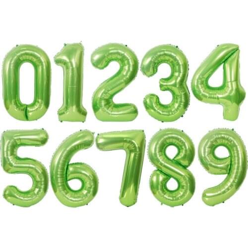 40-inch green digital balloon childrens toy store birthday party hotel shopping mall decoration large digital balloon wholesale